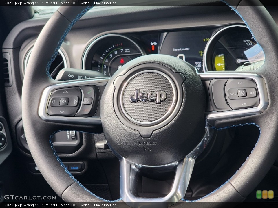 Black Interior Steering Wheel for the 2023 Jeep Wrangler Unlimited Rubicon 4XE Hybrid #146686724