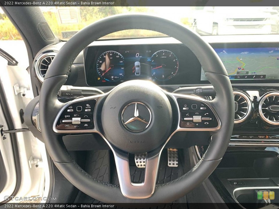 Bahia Brown Interior Steering Wheel for the 2022 Mercedes-Benz A 220 4Matic Sedan #146686755