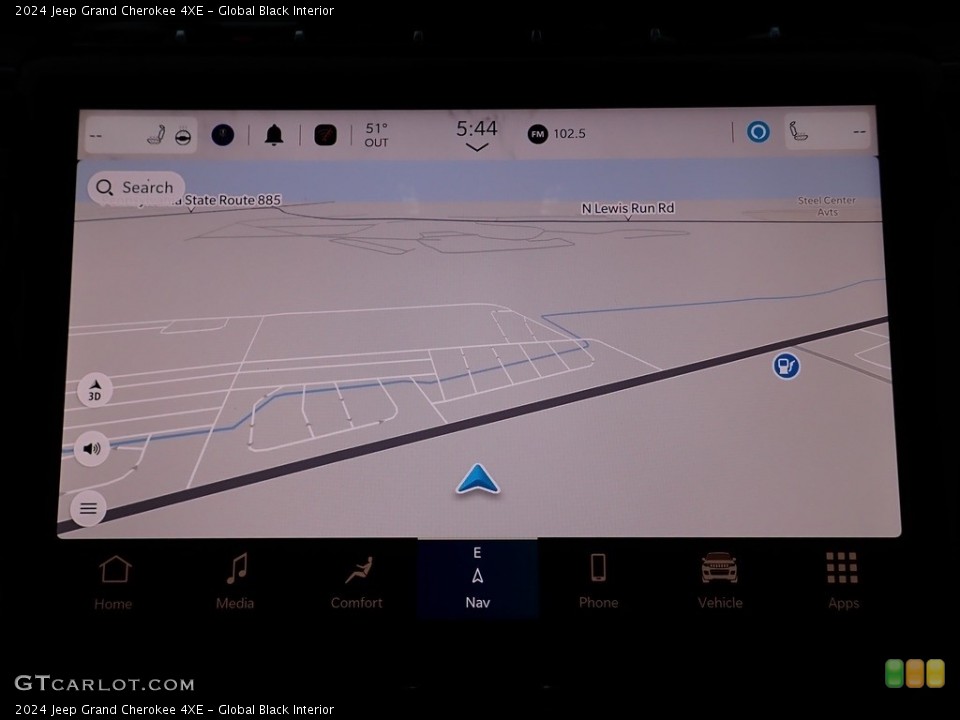 Global Black Interior Navigation for the 2024 Jeep Grand Cherokee 4XE #146686761