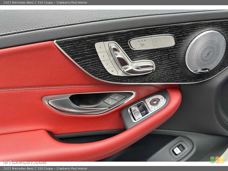 Cranberry Red Interior Door Panel for the 2023 Mercedes-Benz C 300 Coupe #146686914