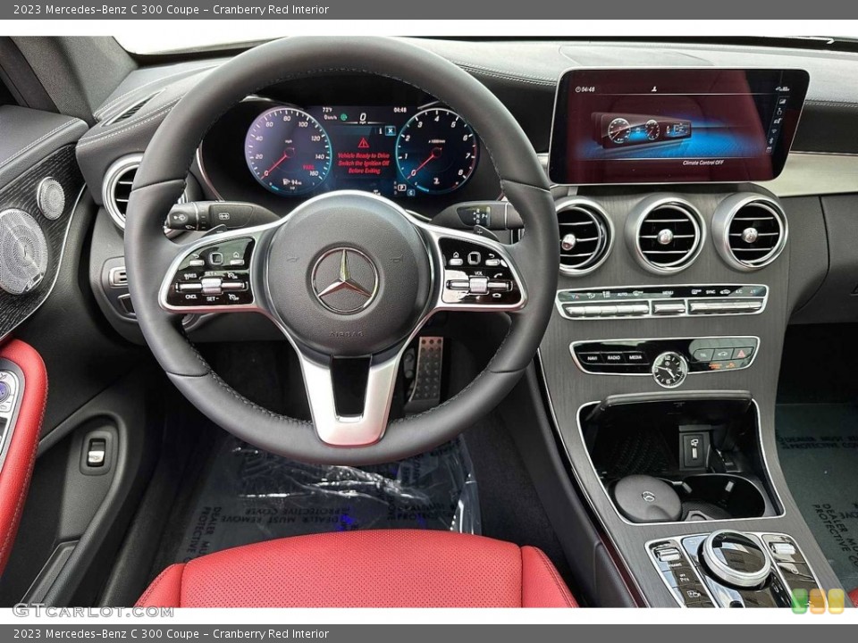 Cranberry Red Interior Controls for the 2023 Mercedes-Benz C 300 Coupe #146686986