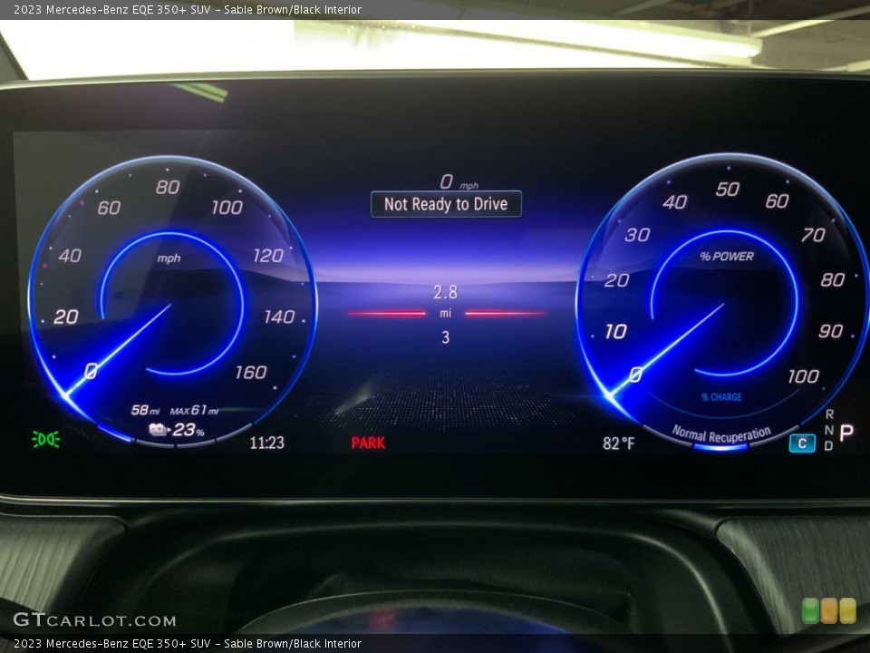 Sable Brown/Black Interior Gauges for the 2023 Mercedes-Benz EQE 350+ SUV #146687712