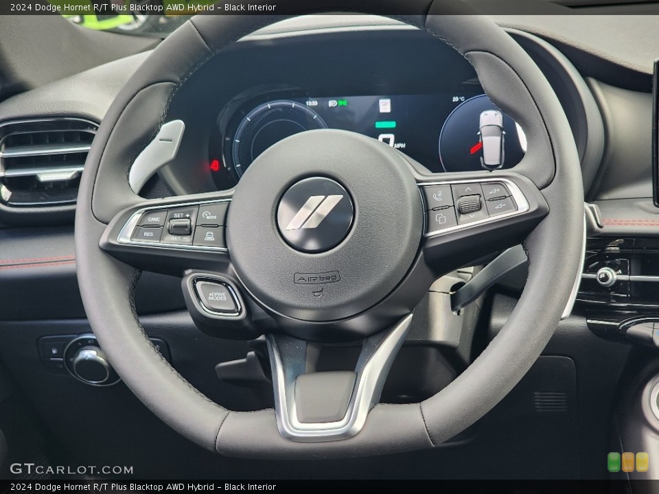 Black Interior Steering Wheel for the 2024 Dodge Hornet R/T Plus Blacktop AWD Hybrid #146688195