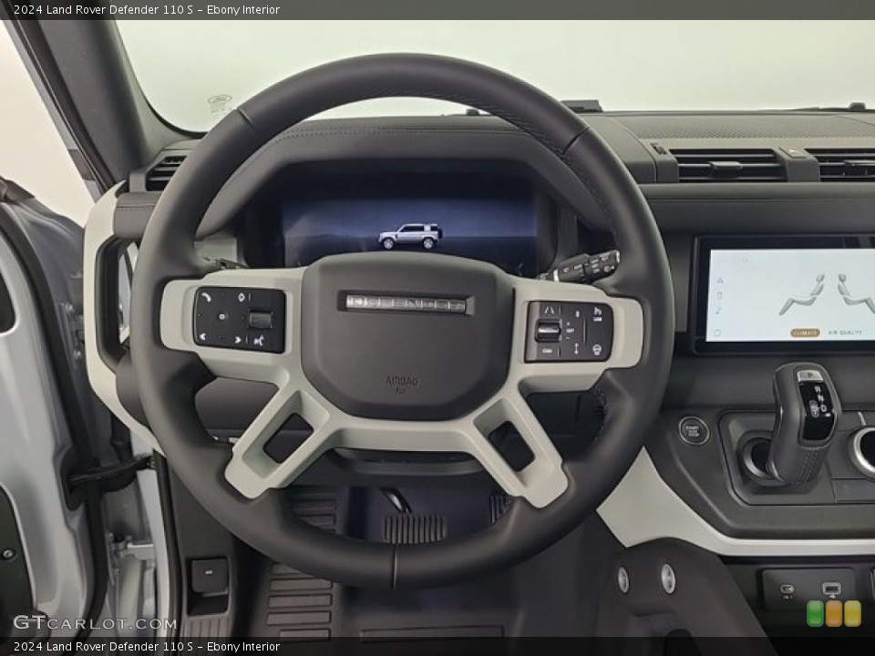 Ebony Interior Steering Wheel for the 2024 Land Rover Defender 110 S #146689182