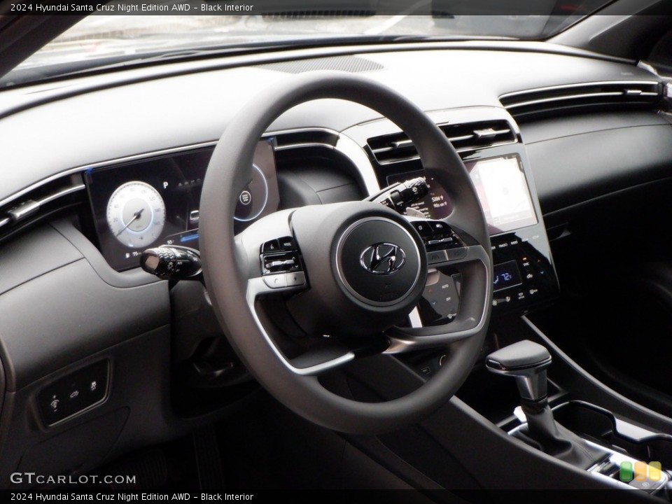 Black Interior Dashboard for the 2024 Hyundai Santa Cruz Night Edition AWD #146689881