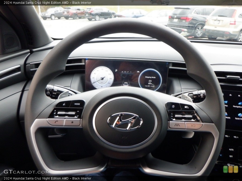 Black Interior Steering Wheel for the 2024 Hyundai Santa Cruz Night Edition AWD #146690082