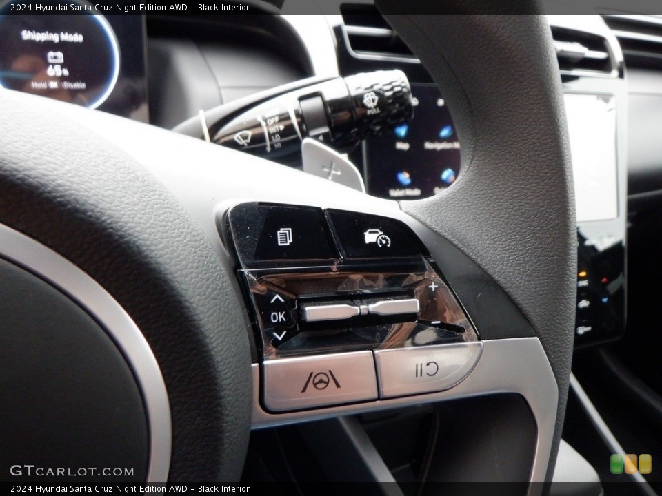 Black Interior Steering Wheel for the 2024 Hyundai Santa Cruz Night Edition AWD #146690112