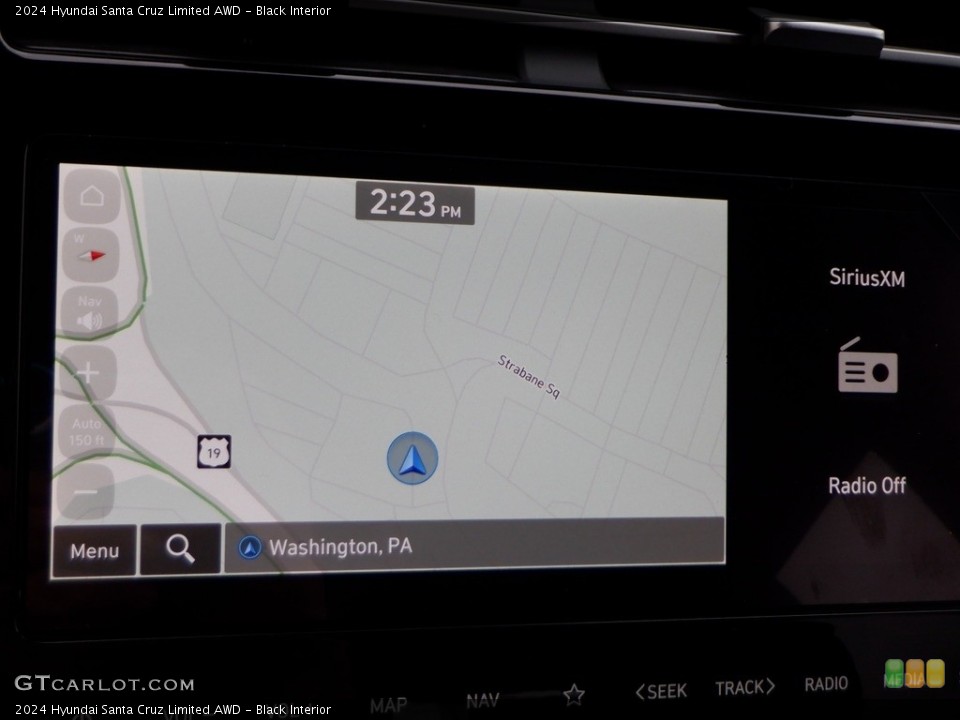 Black Interior Navigation for the 2024 Hyundai Santa Cruz Limited AWD #146690436