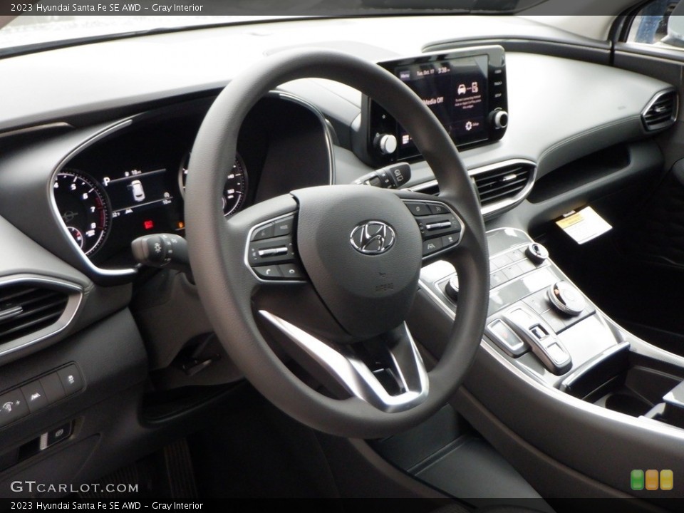 Gray Interior Dashboard for the 2023 Hyundai Santa Fe SE AWD #146691533