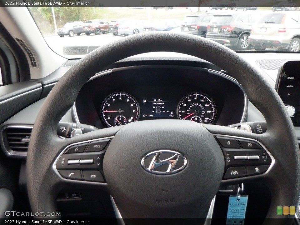 Gray Interior Steering Wheel for the 2023 Hyundai Santa Fe SE AWD #146691591