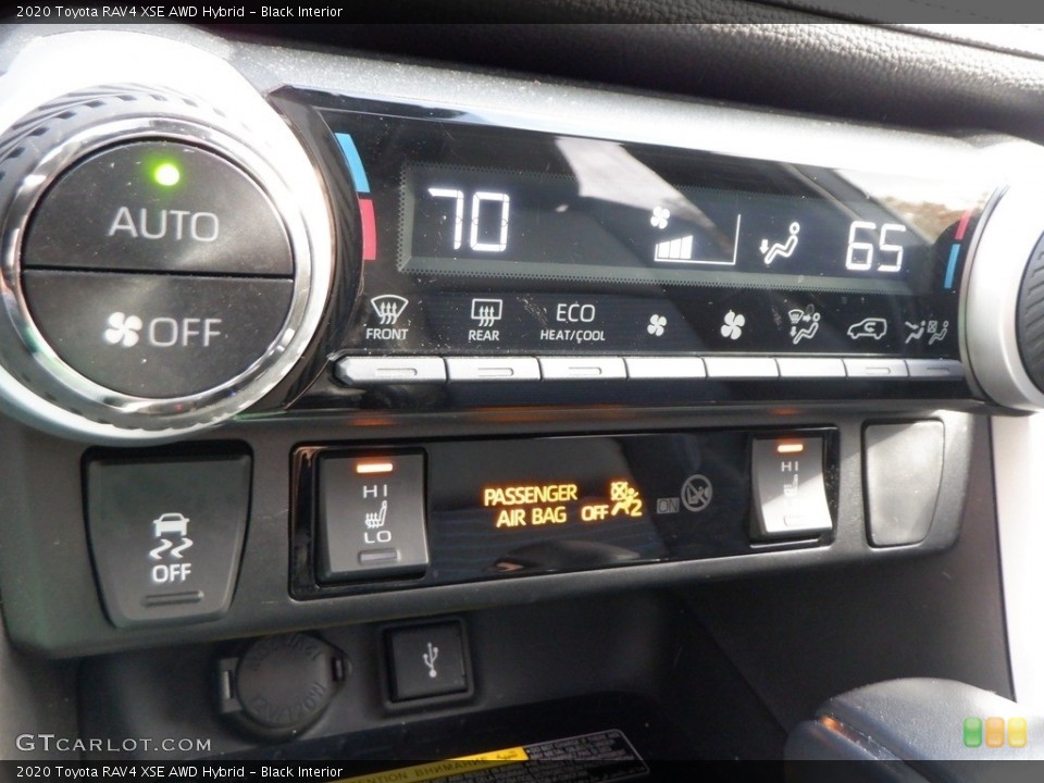 Black Interior Controls for the 2020 Toyota RAV4 XSE AWD Hybrid #146691597