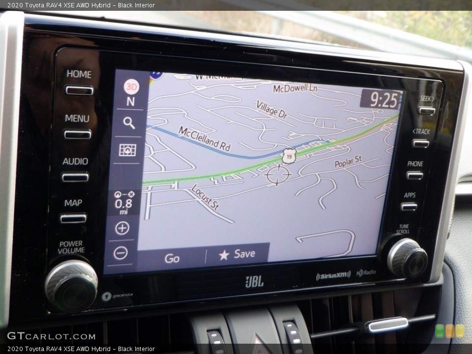 Black Interior Navigation for the 2020 Toyota RAV4 XSE AWD Hybrid #146691609
