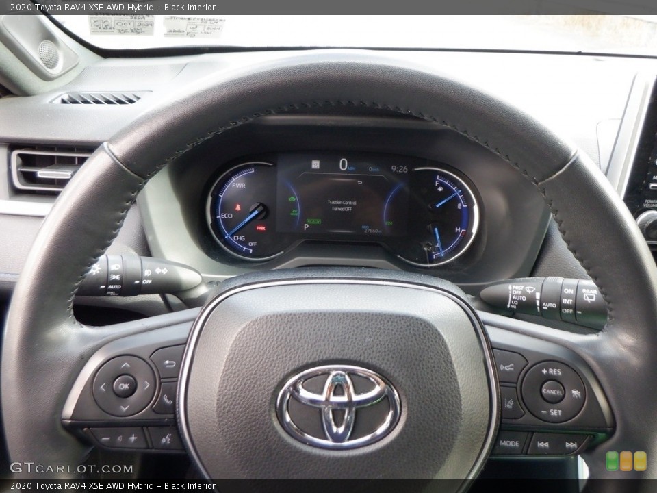 Black Interior Steering Wheel for the 2020 Toyota RAV4 XSE AWD Hybrid #146691660