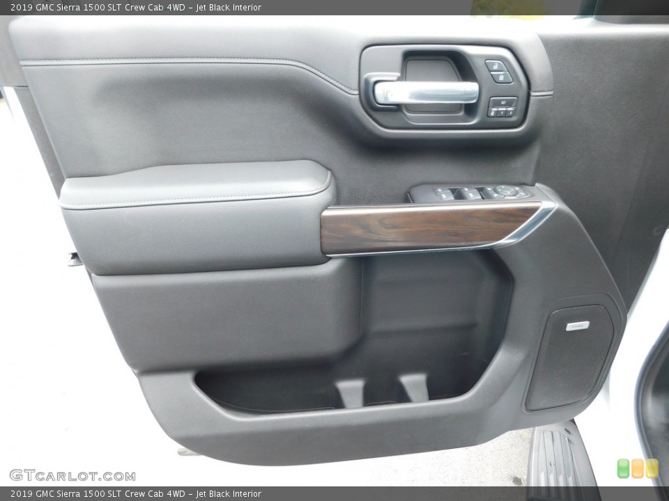 Jet Black Interior Door Panel for the 2019 GMC Sierra 1500 SLT Crew Cab 4WD #146693147