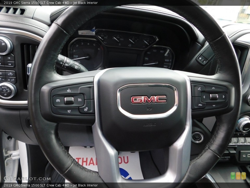 Jet Black Interior Steering Wheel for the 2019 GMC Sierra 1500 SLT Crew Cab 4WD #146693267