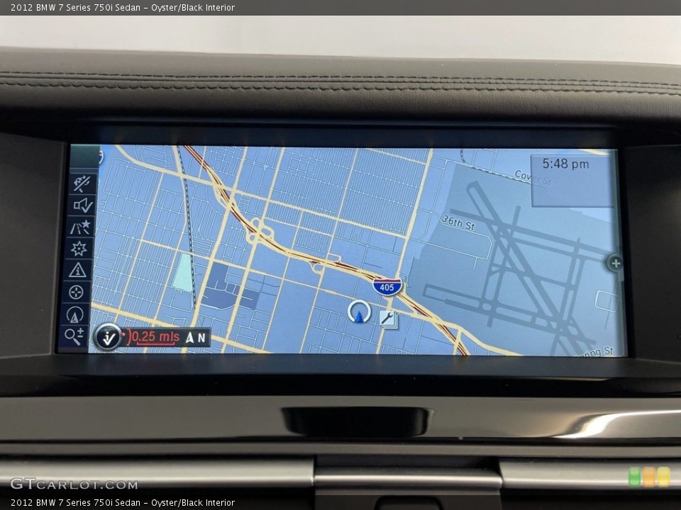 Oyster/Black Interior Navigation for the 2012 BMW 7 Series 750i Sedan #146693369