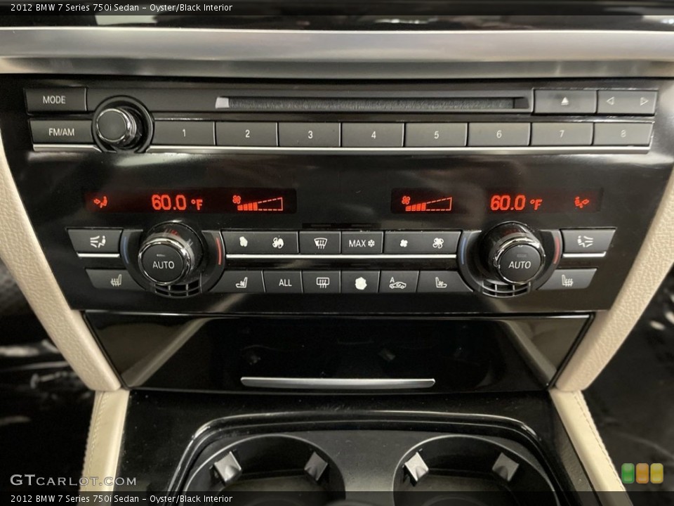 Oyster/Black Interior Controls for the 2012 BMW 7 Series 750i Sedan #146693426