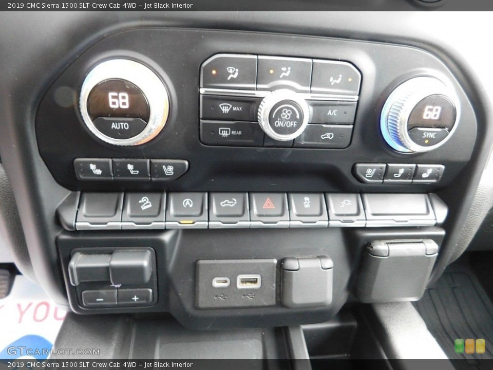 Jet Black Interior Controls for the 2019 GMC Sierra 1500 SLT Crew Cab 4WD #146693558