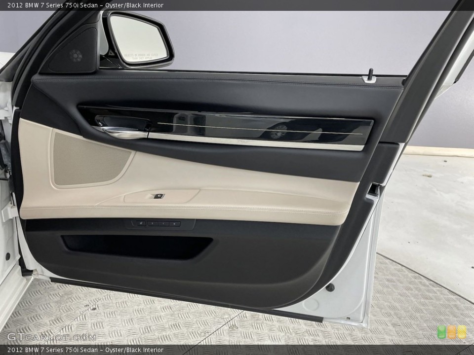 Oyster/Black Interior Door Panel for the 2012 BMW 7 Series 750i Sedan #146693588