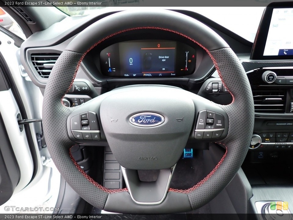 Ebony Interior Steering Wheel for the 2023 Ford Escape ST-Line Select AWD #146693594