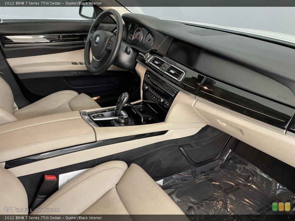 Oyster/Black Interior Dashboard for the 2012 BMW 7 Series 750i Sedan #146693609
