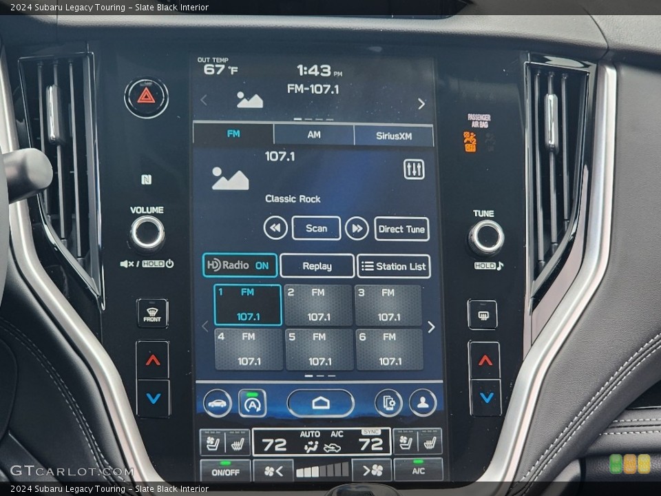 Slate Black Interior Controls for the 2024 Subaru Legacy Touring #146693625