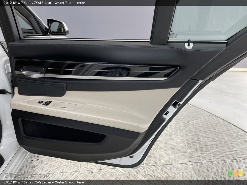 Oyster/Black Interior Door Panel for the 2012 BMW 7 Series 750i Sedan #146693663