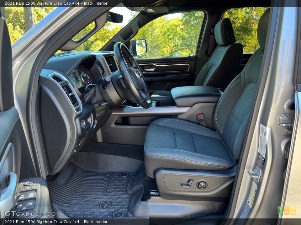 Black Interior Front Seat for the 2021 Ram 1500 Big Horn Crew Cab 4x4 #146694260