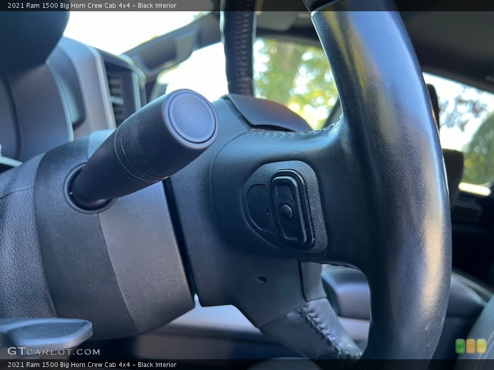 Black Interior Steering Wheel for the 2021 Ram 1500 Big Horn Crew Cab 4x4 #146694308
