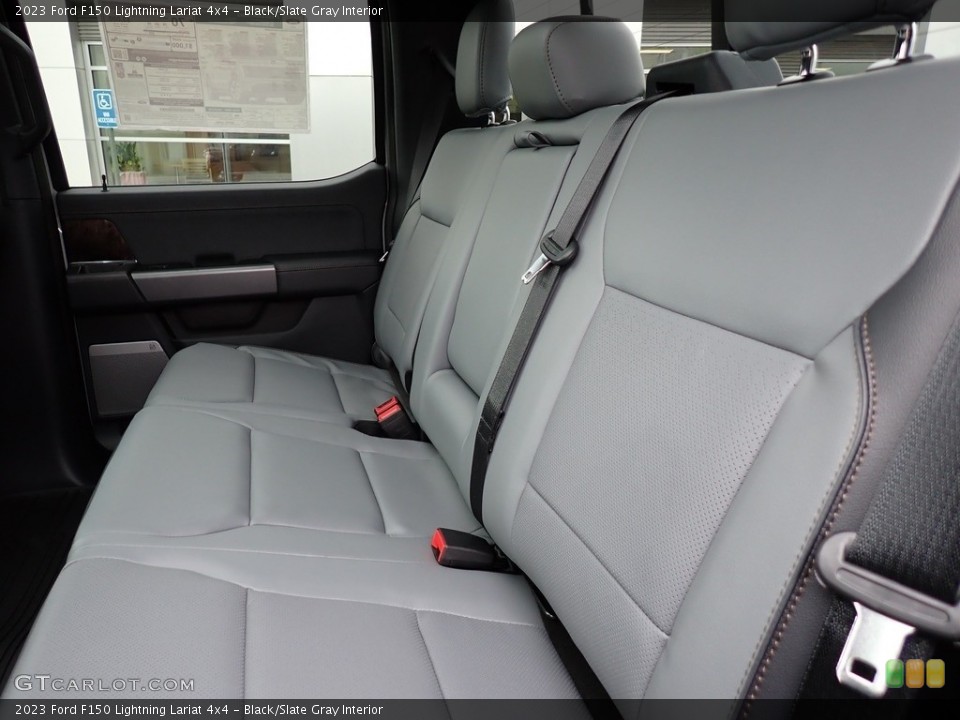 Black/Slate Gray Interior Rear Seat for the 2023 Ford F150 Lightning Lariat 4x4 #146694476