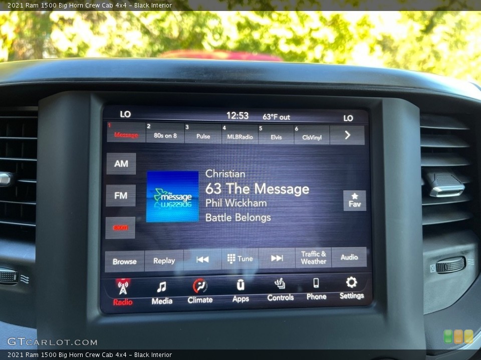 Black Interior Audio System for the 2021 Ram 1500 Big Horn Crew Cab 4x4 #146694500