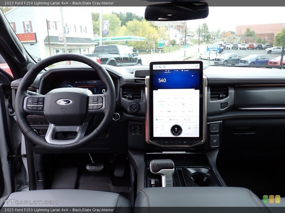Black/Slate Gray Interior Dashboard for the 2023 Ford F150 Lightning Lariat 4x4 #146694503