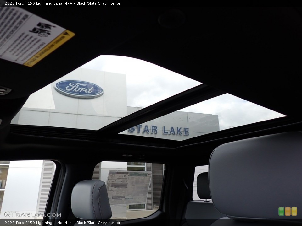 Black/Slate Gray Interior Sunroof for the 2023 Ford F150 Lightning Lariat 4x4 #146694590