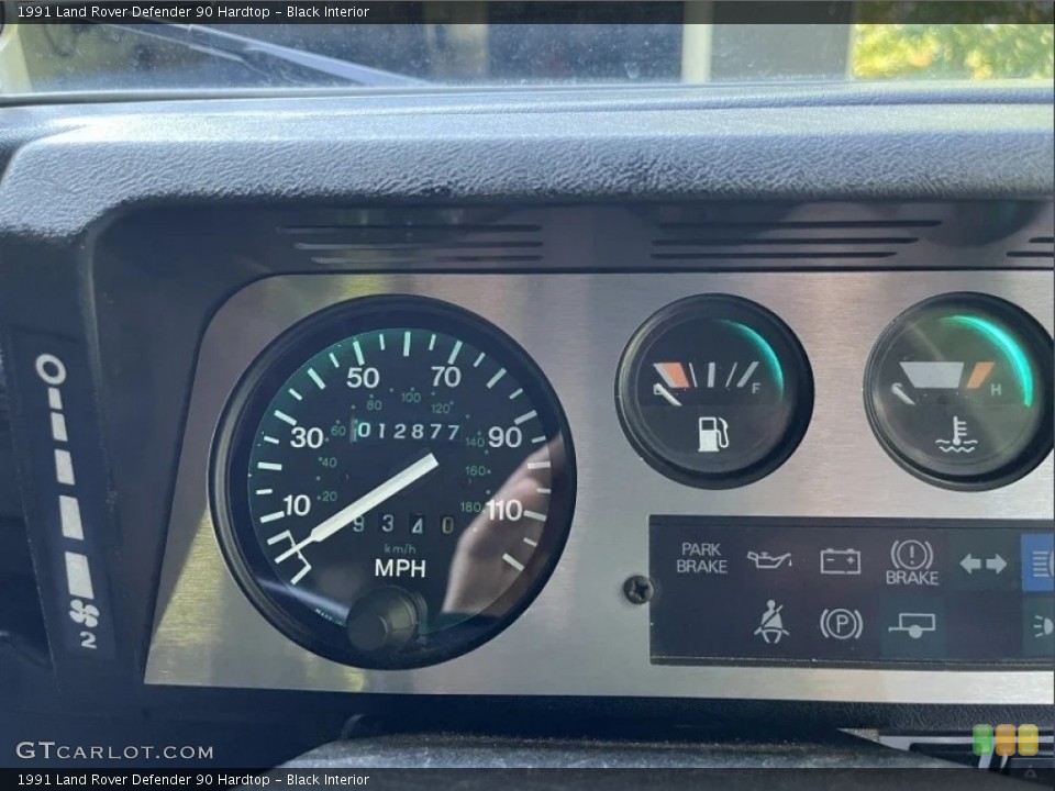 Black Interior Controls for the 1991 Land Rover Defender 90 Hardtop #146694662