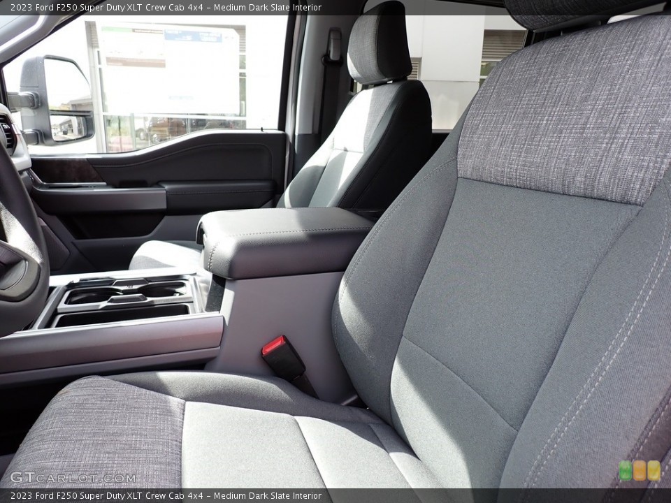 Medium Dark Slate Interior Front Seat for the 2023 Ford F250 Super Duty XLT Crew Cab 4x4 #146694908