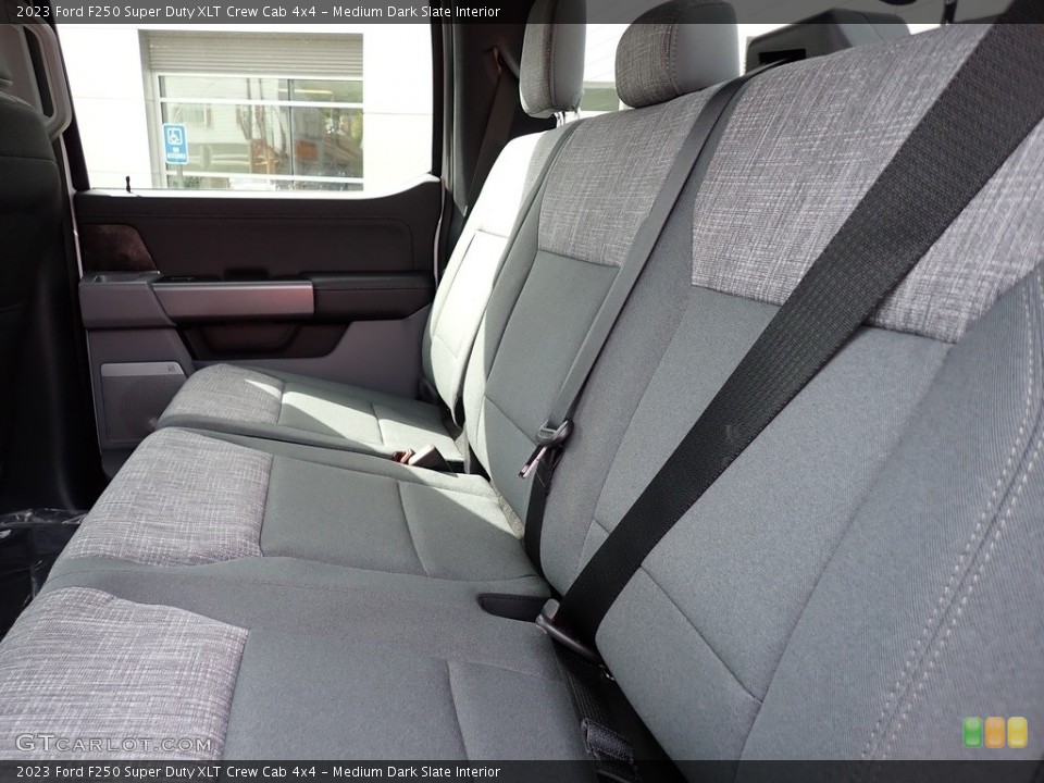 Medium Dark Slate Interior Rear Seat for the 2023 Ford F250 Super Duty XLT Crew Cab 4x4 #146694929