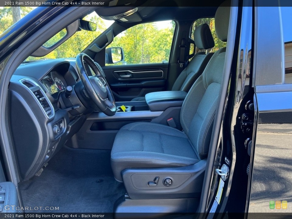 Black Interior Front Seat for the 2021 Ram 1500 Big Horn Crew Cab 4x4 #146695043