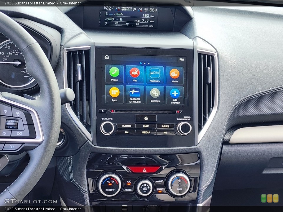 Gray Interior Controls for the 2023 Subaru Forester Limited #146695100