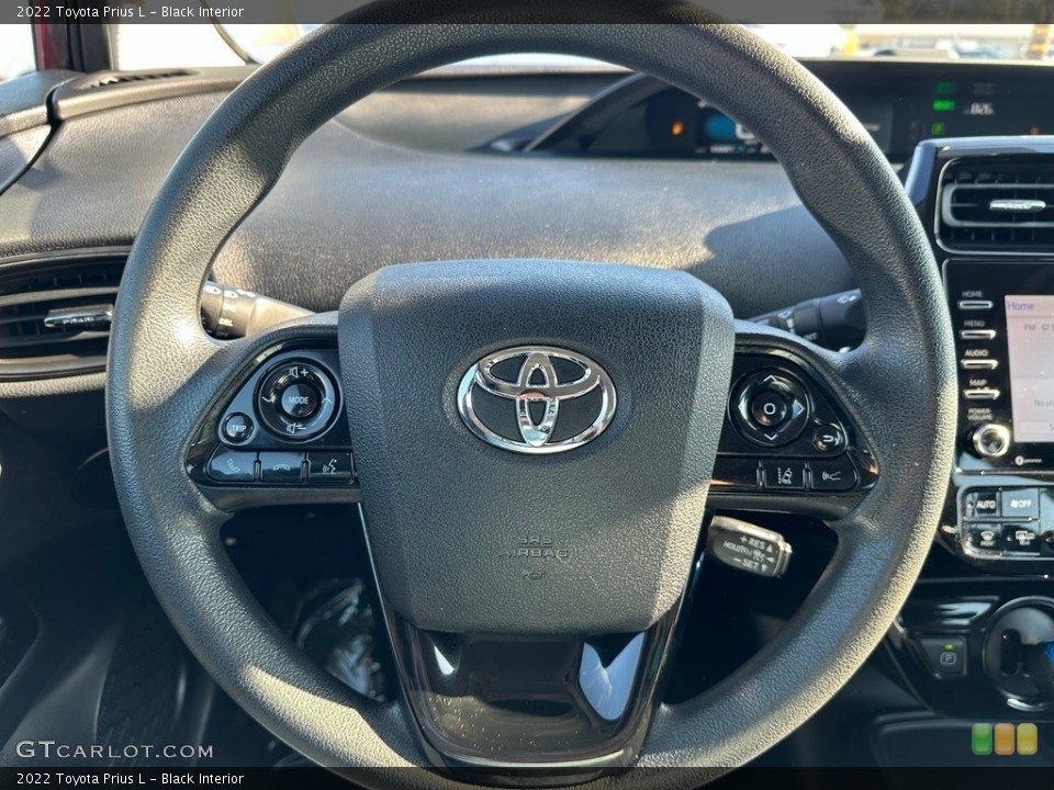 Black Interior Steering Wheel for the 2022 Toyota Prius L #146695259