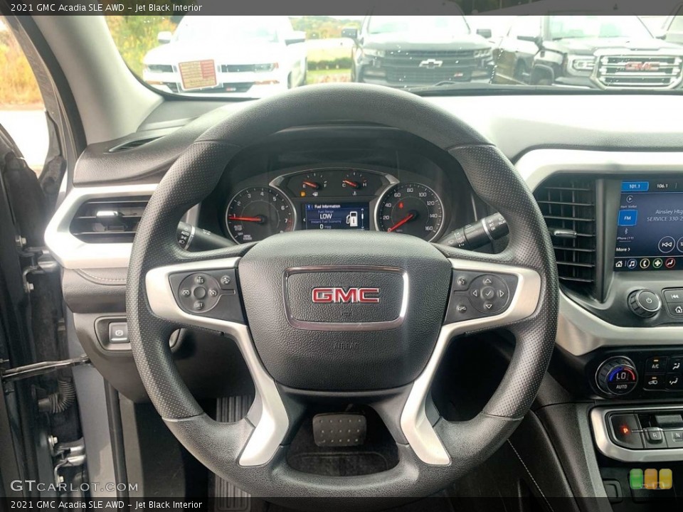 Jet Black Interior Steering Wheel for the 2021 GMC Acadia SLE AWD #146695688