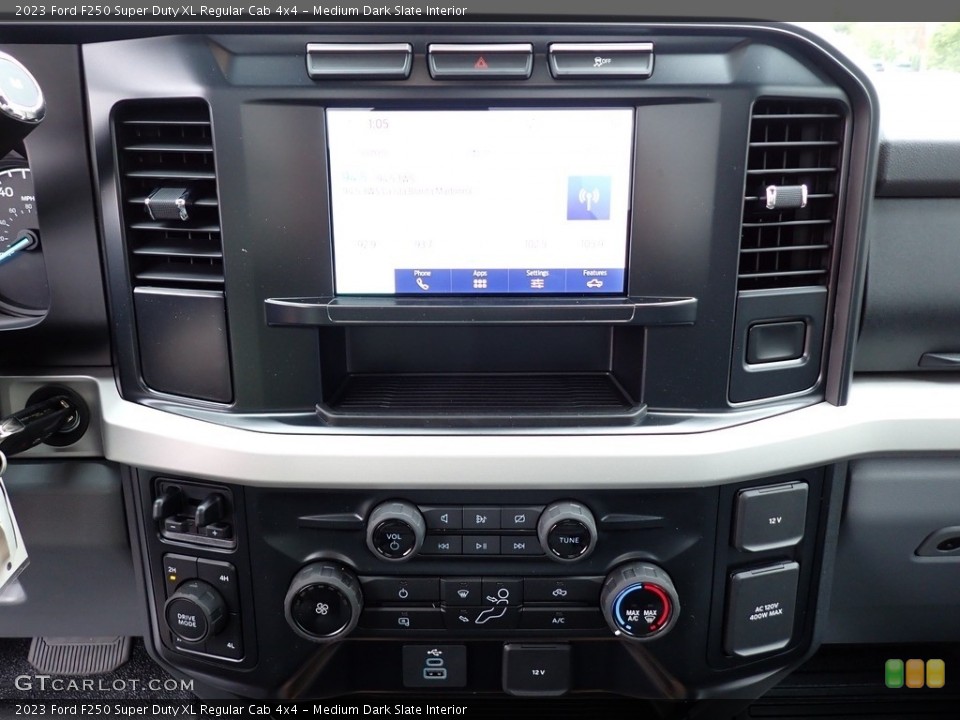Medium Dark Slate Interior Controls for the 2023 Ford F250 Super Duty XL Regular Cab 4x4 #146695892