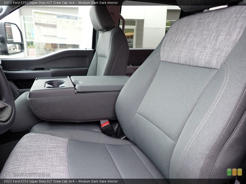 Medium Dark Slate Interior Front Seat for the 2023 Ford F250 Super Duty XLT Crew Cab 4x4 #146696060