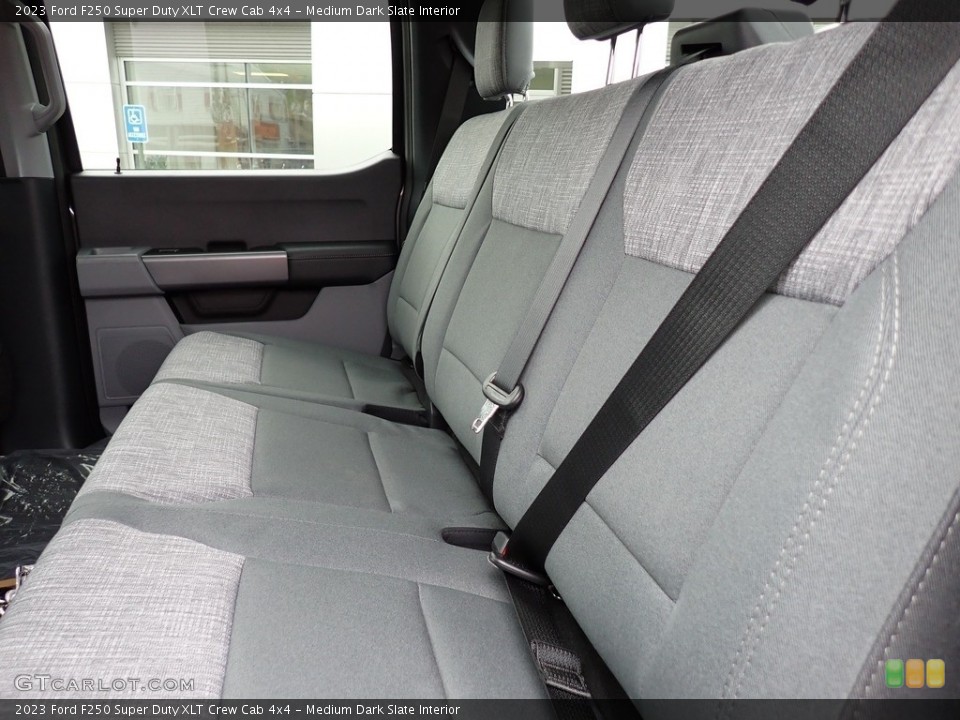 Medium Dark Slate Interior Rear Seat for the 2023 Ford F250 Super Duty XLT Crew Cab 4x4 #146696069