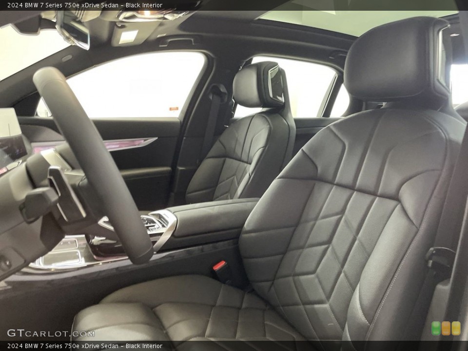 Black Interior Front Seat for the 2024 BMW 7 Series 750e xDrive Sedan #146697564