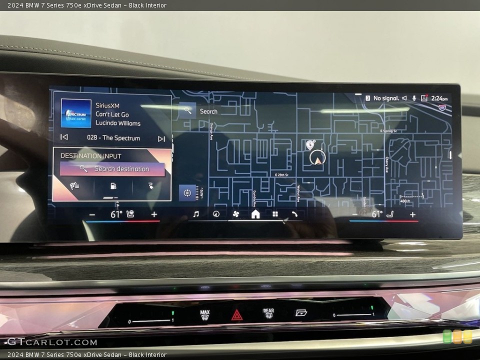 Black Interior Navigation for the 2024 BMW 7 Series 750e xDrive Sedan #146697651