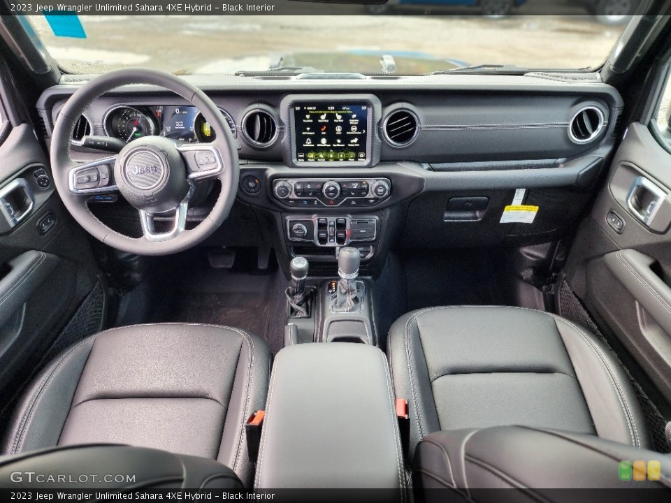 Black Interior Photo for the 2023 Jeep Wrangler Unlimited Sahara 4XE Hybrid #146698149
