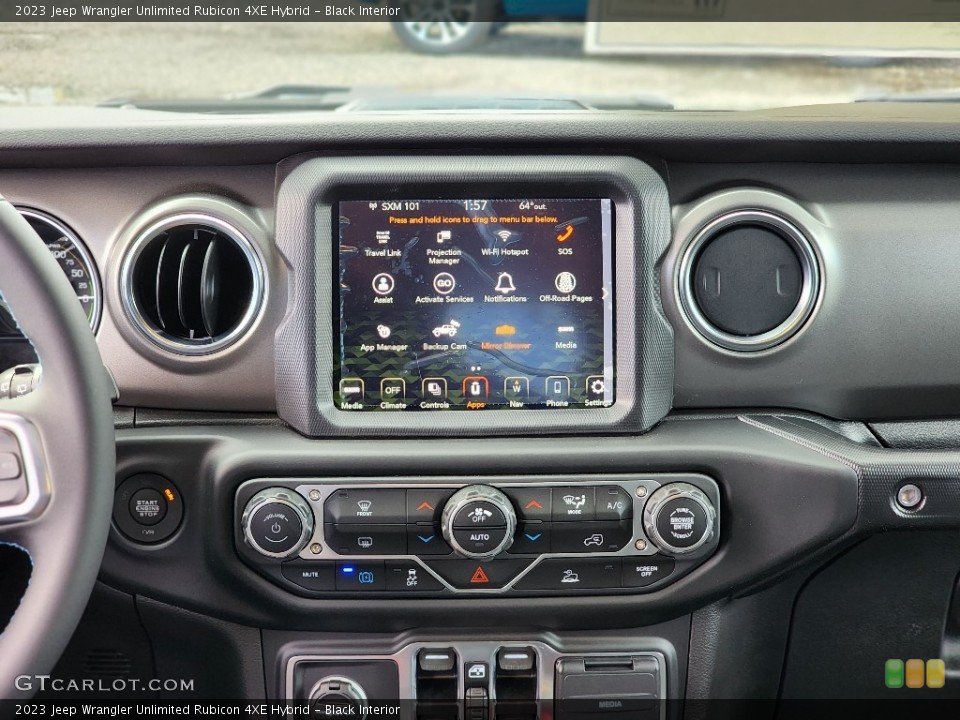 Black Interior Controls for the 2023 Jeep Wrangler Unlimited Rubicon 4XE Hybrid #146698290