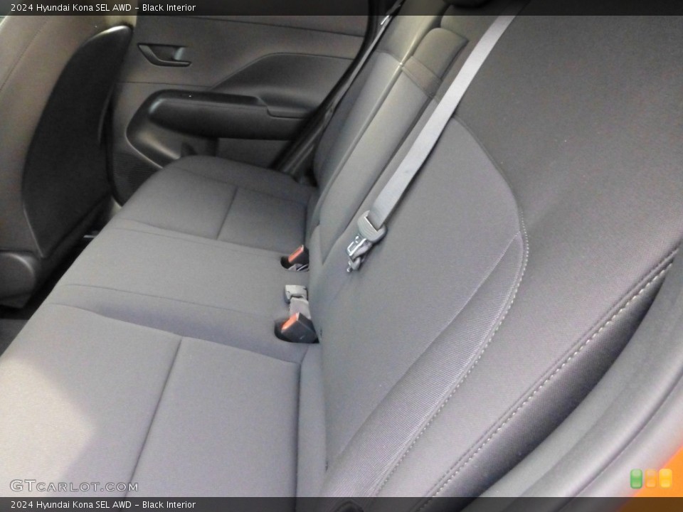 Black Interior Rear Seat for the 2024 Hyundai Kona SEL AWD #146698326