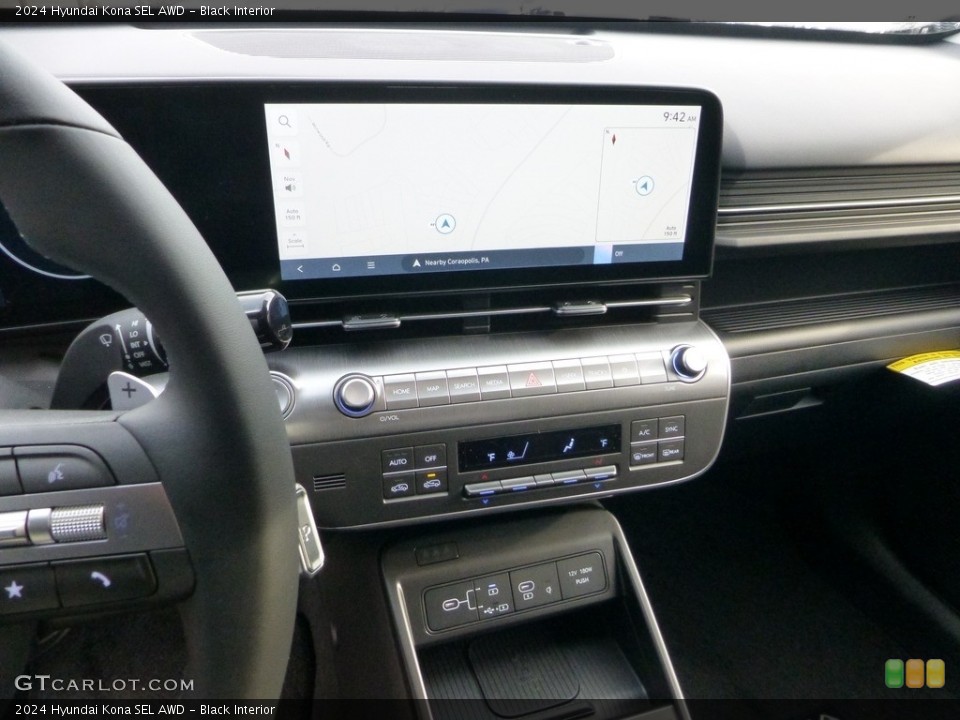 Black Interior Controls for the 2024 Hyundai Kona SEL AWD #146698431