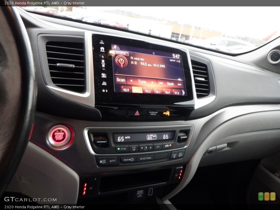Gray Interior Controls for the 2020 Honda Ridgeline RTL AWD #146698905